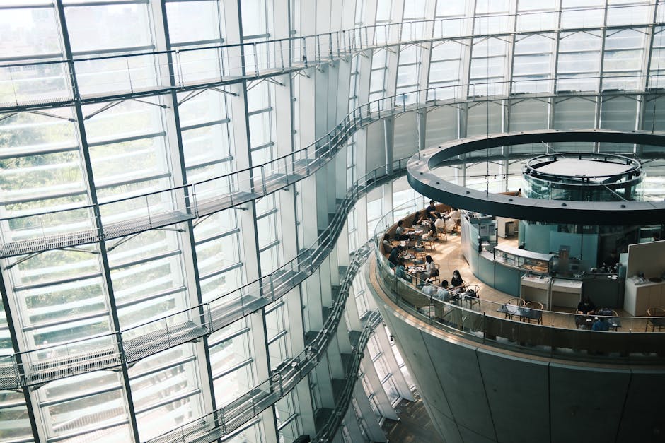 Modern interior of an art gallery in Tokyo, Japan, showcasing stunning architectural design.