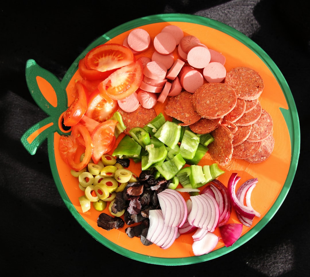 a plate of food that is on a table